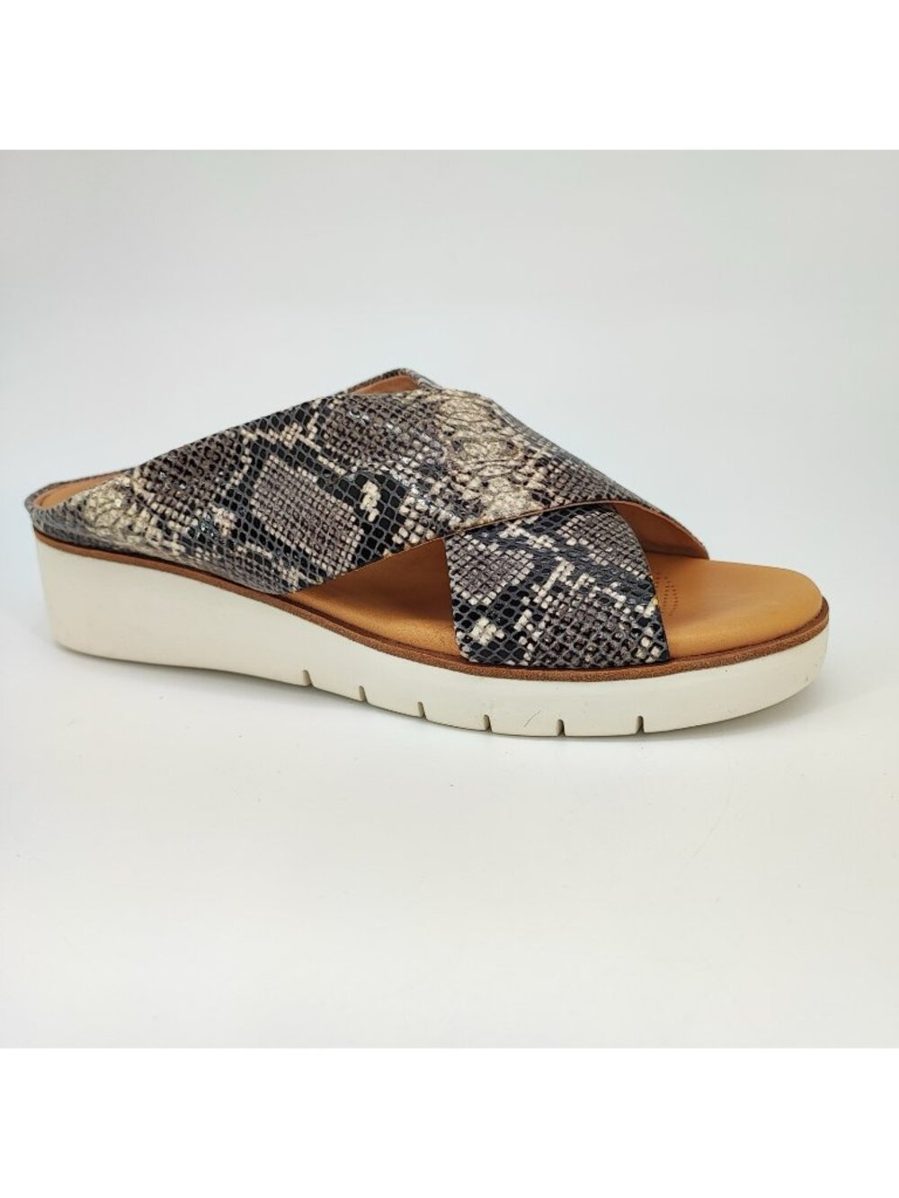 Corso Como Bilanka Women's Size 10 US Sandals Leather Brown Python Slide